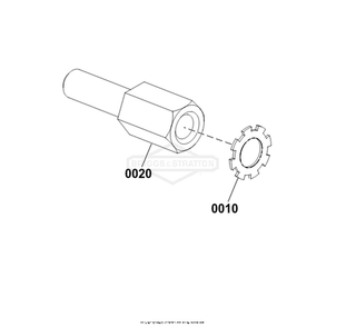 Engine Group - Starter Adapter Diagram and Parts List for 080018-02  Briggs and Stratton Generator